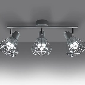 Plafony nowoczesny Lunova, stal - 3 źródło światła 3000K - L.52 x H.19 cm - biały