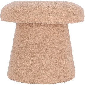 Pufa okrągła tapicerowana TEDDY grzybek boucle, Ø 43 x 38 cm