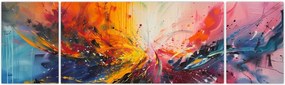 Obraz - Abstrakcja kolorów (170x50 cm)