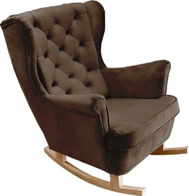 Fotel Relax z Tapicerowanym Siedzeniem i Podłokietnikami, Fotel TV 102x81x95cm Ciemnobrązowy_29827