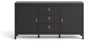 Czarna niska komoda 152x80 cm Madrid – Tvilum