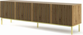Szafka pod TV z lamelami dąb artisan x Z5-A14