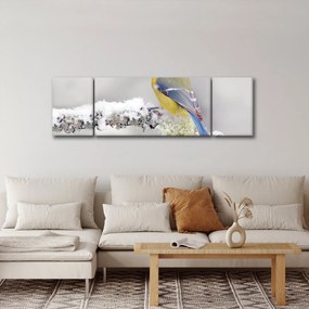Obraz - Sikora modraszka w lesie (170x50 cm)