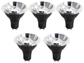 Zestaw 5 GU10 3-staps dimbaar LED lamp 70mm 6.5W 600 lm 2700K