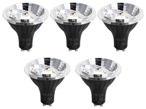 Zestaw 5 żarówek LED GU10 z 3-stopniową regulacją ściemniania 70mm 6,5W 600lm 2700K