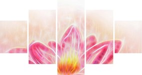Obraz kwiatu lotosu (125x70 cm)
