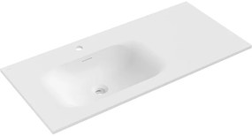 Mexen Vela umywalka wpuszczana w blat lewa 101 x 46,5 cm, biała mat - 25231001L