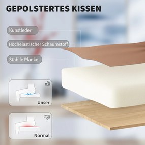 HOMCOM Fotel biurowy z obiciem w motyw kociej łapki, podnóżek, regulacja wysokości, na kółkach, brązowy | Aosom PL