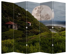 Parawan - Krajobraz z księżycem (210x170 cm)