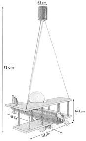 Kolorowy dziecięcy żyrandol samolot - S198-Frela