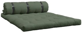 Sofa rozkładana z zielonym obiciem Karup Design Buckle Up Green
