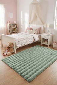 Zielony miękki dywan shaggy R5-G59