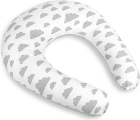 Bellatex Poduszka do karmienia piersią Chmurki szary, 180 cm