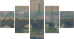 Obraz - Claude Monet, Waterloo Bridge, Gray Day, reprodukcje (125x70 cm)