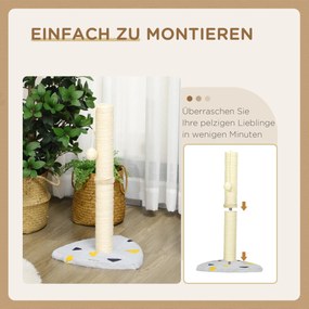 PawHut Drapak dla Kotów 62cm Słup z Drapakiem Drzewo do Drapania | Aosom PL