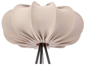 Beżowa lampa stojąca z tekstylnym kloszem (wysokość 147 cm) Cafee – Candellux Lighting