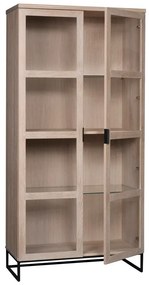 Naturalna witryna z litego drewna dębowego 95x195 cm Everett – Rowico