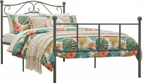 Szare metalowe łóżko 160x200 cm Z8-N17