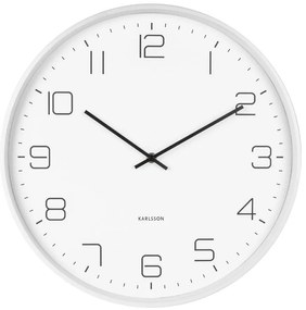 Biały zegar ścienny Karlsson Lofty, ø 40 cm