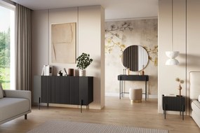 Szafka nocna Malmi z szufladą 45 cm - czarny mat / czarne nóżki