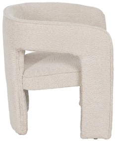 Beżowy fotel z materiału bouclé – Ixia