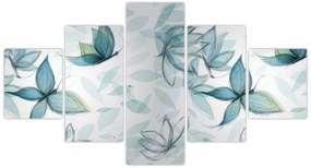 Obraz - Niebieskie motyle (125x70 cm)