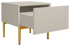 Zestaw szafek nocnych Nicole 46 cm - kaszmir / złote nóżki