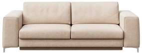 Beżowa rozkładana sofa z materiału bouclé 256 cm Rene – Rodier