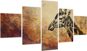Obraz - Żyrafa, malarstwo (125x70 cm)