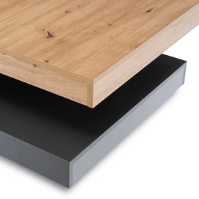 Stolik Kawowy Obrotowy PICO 67 cm do Salonu Dąb Artisan/Antracyt Nowoczesny