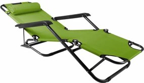 Składany leżak ogrodowy - zielony