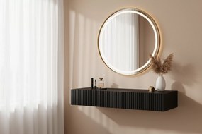 Toaletka wisząca Nicole 100 cm z szufladami - czarny mat