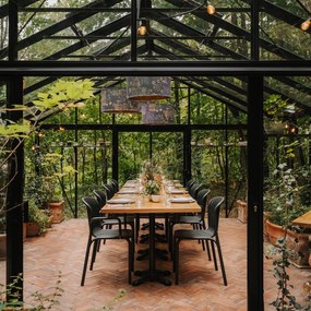 Plastikowe krzesło do ogrodu Brene, bez podłokietników