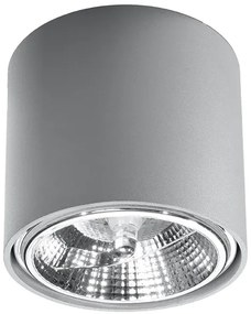 Szary minimalistyczny plafon LED walec - EX655-Helfi