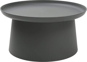 Okrągły stolik kawowy z polipropylenu, szary, 70x70x36 cm - IBIZA