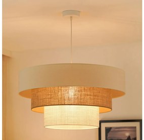 Brilagi - Lampa wisząca DENVER LUNETA 1xE27/15W/230V pr. 60 beż/brąz/krem