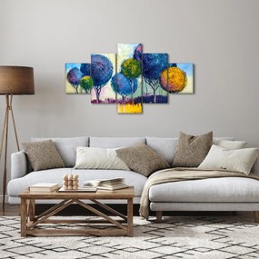 Obraz drzew kopułowych, obraz olejny (125x70 cm)