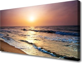 Obraz canvas Słoneczny Dzień na Złotej Plaży