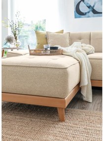 Beżowa rozkładana sofa w kształcie litery "U" Miuform Dazzling Daisy, prawostronna