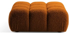 Pomarańczowy podnóżek modułowy z materiału bouclé Bellis – Micadoni Home