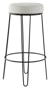 Biały tapicerowany hoker (wysokość siedziska 73 cm) Alice – Light &amp; Living