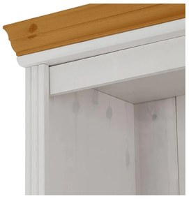 Biały regał z litego drewna sosnowego 74x223x37 cm Anita – Støraa