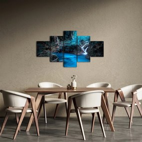 Obraz - Magiczna noc w tropikalnym lesie (125x70 cm)