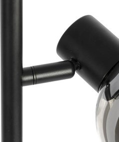 Inteligentna lampa stojąca czarna z przydymionym szkłem, w tym 3 Wifi P45 - Vidro