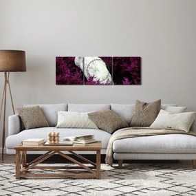 Obraz - Biały paw (z zegarem) (90x30 cm)