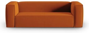 Pomarańczowa aksamitna sofa 200 cm Mackay – Cosmopolitan Design