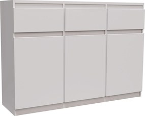 Komoda MERAVIGLIA - Biały / 120 cm / 3 szuflady
