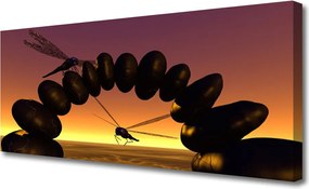 Duży obraz na płótnie Taniec Ważek nad Wodą