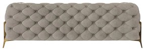 Szarobeżowa aksamitna sofa 225 cm Chelsea Bis – Ropez