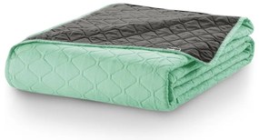 DecoKing Narzuta na łóżko Axel miętowa/stalowa,170 x 210 cm, 170 x 210 cm